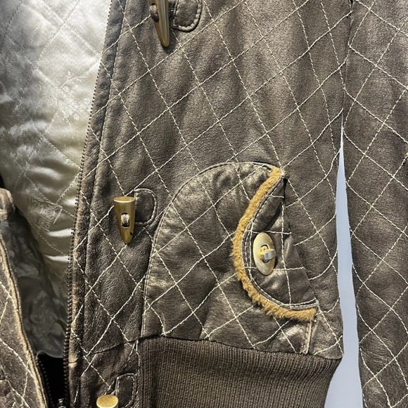 Vintage Y2K Baby Phat Women’s Jacket Brown Faux Fur Small - Picture 2 of 8